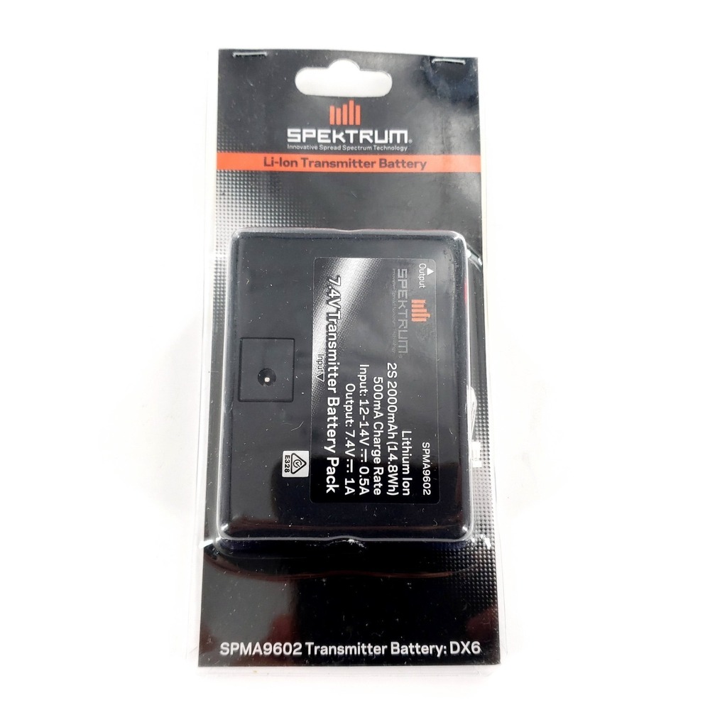 Spektrum SPMA9602 2000mAh Li-Ion Transmitter Battery DX6/DX6e/DX7 G2/DX8 G2 New